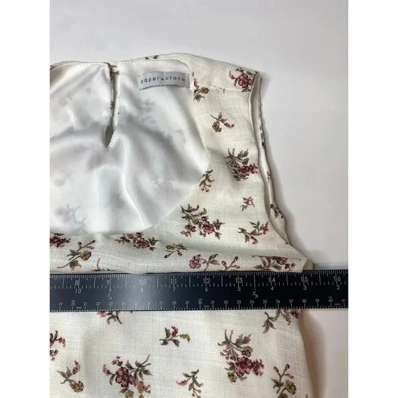 Paper Crane Ivory Floral Open Back Mini Dress Women’s Size Small - Picture 4 of 7
